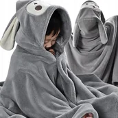 Okrycia kąpielowe dla dzieci - RĘCZNIK KĄPIELOWY OKRYCIE KĄPIELOWE Z KAPTUREM 70x140 CM PONCZO DLA DZIECI - miniaturka - grafika 1