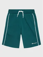 Spodenki damskie - Champion Szorty sportowe Script Logo 306147 Zielony Regular Fit - miniaturka - grafika 1