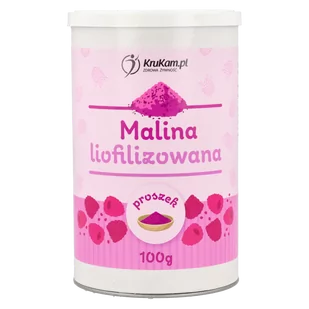 Malina liofilizowana proszek 100g - Owoce świeże i suszone - miniaturka - grafika 1
