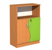 Meble do szkół i przedszkoli - Regał szkolny z szafką Fala 25, szer. 800 mm - miniaturka - grafika 1