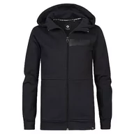 Bluzy dla dziewczynek - Petrol Industries Boys Sweater Hooded Zip Bluza dziecięca, Dark Black, 8 lat - miniaturka - grafika 1