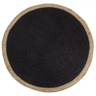 Dywany - Dywan okrągły z juty ⌀ 120 cm czarny MENEMEN Lumarko - miniaturka - grafika 1