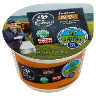 Carrefour Targ Świeżości Śmietana 18 % 200 g - Śmietana - miniaturka - grafika 1