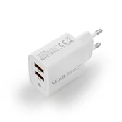 Ładowarki do telefonów - Ładowarka sieciowa VIDVIE PLE272 2xUSB 2.4A biały - miniaturka - grafika 1