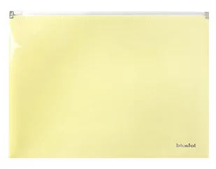 Teczka A4/PP pastel żółta suwak Biurfol - Teczki i skoroszyty - miniaturka - grafika 1