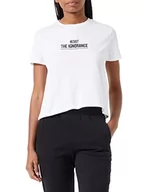 Koszulki i topy damskie - Sisley T-shirt damski, White 901, M - miniaturka - grafika 1