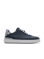Trampki męskie - Clarks Skórzane sneakersy "Courtlite Run" w kolorze granatowym - miniaturka - grafika 1