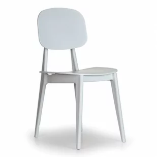 Plastikowe krzesło do jadalni SIMPLY 3+1 GRATIS, białe - Krzesła - miniaturka - grafika 2