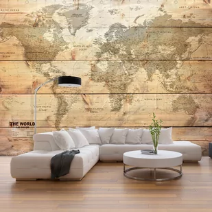 Fototapeta samoprzylepna - Mapa na deskach (rozmiar 98x70) - Fototapety - miniaturka - grafika 1