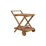 Stoły ogrodowe - Barek ogrodowy na kółkach eukaliptus - miniaturka - grafika 1