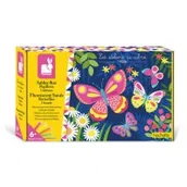 Zabawki kreatywne - Zestaw kreatywny Fluorescencyjny piasek Motyle 6+ Janod - miniaturka - grafika 1