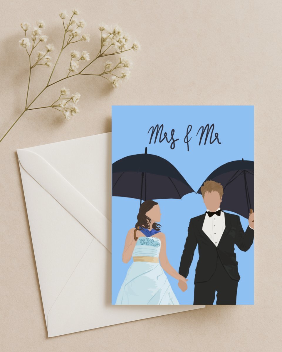 Kartka Mrs & Mr - Rory & Logan gilmore girls ślub/ walentynki kochane kłopoty