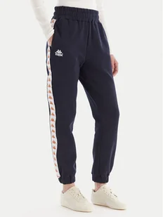 Kappa Spodnie dresowe 311M8HW R10 Granatowy Regular Fit - Spodnie sportowe damskie - miniaturka - grafika 1