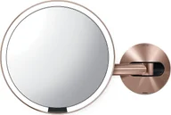 Lusterka do makijażu - Lusterko sensorowe Simplehuman 23 cm różowe złoto ścienne z gniazdkiem USB - miniaturka - grafika 1