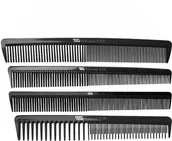 Grzebienie fryzjerskie - Nishman - zestaw grzebieni barberskich do strzyżenia włosów (T-122, T-121, T-120, T-125) - miniaturka - grafika 1