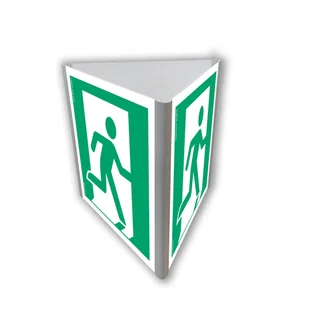 AE802 WYJŚCIE EWAKUACYJNE PRAWOSTRONNE (3D DOŚCIENNY), PN - PŁYTA PCV 1MM; (200X200MM) - Systemy ekspozycyjne i znaki informacyjne - miniaturka - grafika 1