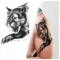 Zabawki kreatywne - TATUAŻ PUMA CZARNA ZMYWALNY TYMCZASOWY WODNY - miniaturka - grafika 1