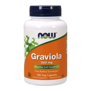 Now Foods NOW Graviola 500mg 100 kap N4703 - Suplementy naturalne - miniaturka - grafika 1
