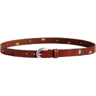 Paski - Pasek damski Desigual Mandala Stitch skórzany brązowy - miniaturka - grafika 1