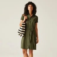 Sukienki - Regatta Damska sukienka Rema Zielony, Cotton, Rozmiar: 46 - miniaturka - grafika 1