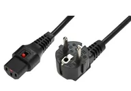 Kable komputerowe i do monitorów - Kabel zasilający MicroConnect IEC LOCK C13 to R/A SCHUKO EL182S - miniaturka - grafika 1