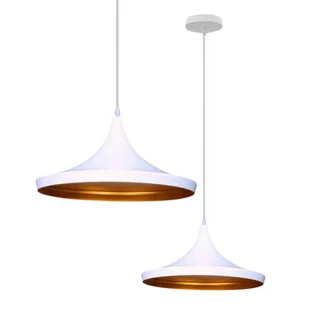 Lampa wisząca zwis żyrandol lampa na sufit biała LED E27 - Lampy sufitowe - miniaturka - grafika 1