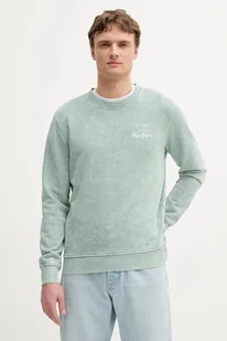 Pepe Jeans bluza bawełniana męska kolor zielony wzorzysta PM582918 - Bluzy męskie - miniaturka - grafika 1