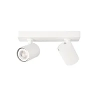 Lampy sufitowe - Italux Plafon LAMPA sufitowa LUMSI SPL-2071-2-MB-WH regulowana OPRAWA metalowe reflektorki na listwie biały SPL-2071-2-MB-WH - miniaturka - grafika 1