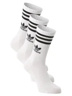 Skarpetki damskie - adidas Originals Skarpety pakowane po 3 szt. Kobiety biały w paski, S - miniaturka - grafika 1