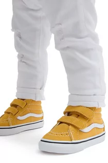 Buty dla dziewczynek - Vans trampki dziecięce TD SK8-Mid Reissue V kolor żółty - grafika 1