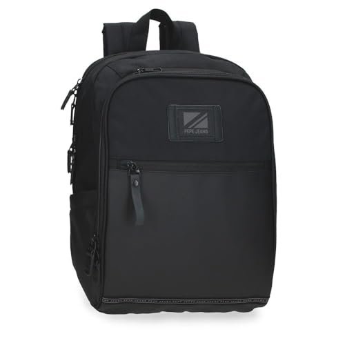 Pepe Jeans Stratford Plecak Na Laptopa Czarny 25x37x10 cms Poliester 9,25L by Joumma Bags, Czarny (Black), Talla única, plecak na laptopa