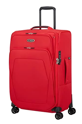 Samsonite Spark SNG Eco - Spinner M, walizka z możliwością rozszerzenia, 67 cm, 82/92 l, czerwona (Fiery Red), czerwony (Fiery Red), M (67 cm - 82/92 L), Walizki i wózki