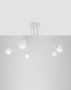 Lampy sufitowe - Sollux Lighting Żyrandol SUPEŁ 5 biały - miniaturka - grafika 1