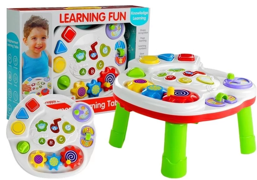 Lean Toys Stolik edukacyjny Kształty cyferki Gra