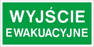 Znak Wyjście Ewakuacyjne Z-2E-PT-200x400 - Tablice BHP - miniaturka - grafika 1