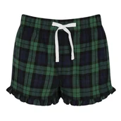 Piżamy damskie - Spodenki Do Spania Dół Od Piżamy Szorty W Kratkę Zielone L - miniaturka - grafika 1