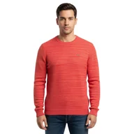 Swetry męskie - Sweter męski Napapijri klasyczny pomarańczowy melanżowy-XXL - miniaturka - grafika 1