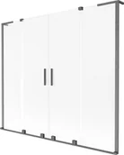 Parawany nawannowe - Mexen Velar L Duo parawan nawannowy 2-skrzydłowy rozsuwany 170 x 150 cm, szron, gun gray szczotkowany - 896-170-003-32-66 - miniaturka - grafika 1