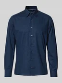 Koszule męskie - Koszula casualowa o kroju regular fit z czystej bawełny z kołnierzykiem typu kent - miniaturka - grafika 1