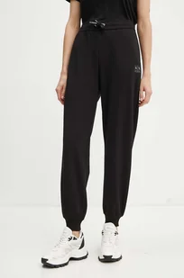 Armani Exchange spodnie dresowe kolor czarny gładkie XW000017 AF10172 - Spodnie damskie - miniaturka - grafika 1
