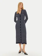 Sukienki - Tommy Hilfiger Sukienka dzianinowa WW0WW43083 Granatowy Regular Fit - miniaturka - grafika 1