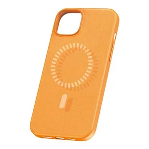 Magnetyczne Etui na telefon iPhone 15 Plus Baseus Fauxther Series (Pomarańczowe) - Etui i futerały do telefonów - miniaturka - grafika 2