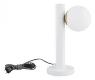Lampy stojące - Lemir Lampa stołowa Ente BIA 1x60W biały matowy + patyna O2818 L1 BIA - miniaturka - grafika 1