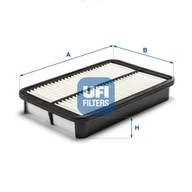 Filtry powietrza - Filtr powietrza UFI Filtry 30.143.00 - miniaturka - grafika 1