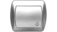 Wyłączniki światła i elektryczne - Kontakt Simon Wyłącznik ścienny Akord dzwonek AD1/26 aluminium srebrny - miniaturka - grafika 1