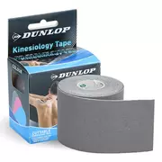 Akcesoria turystyczne - Dunlop Szara Taśma 5cm kinesiologiczna Tape Taping Tejpy 5m - miniaturka - grafika 1