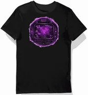 Koszulki męskie - Koszulka męska czarna z motywem fioletowej techniki M - miniaturka - grafika 1