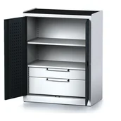 Szafy i regały magazynowe - Alfa 3 Szafa warsztatowa MECHANIC, 1170 x 920 x 500 mm, 1 półki, 2 szuflady, antracytowe drzwi 1262696 - miniaturka - grafika 1