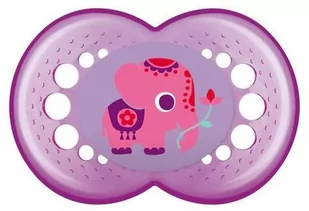 Smoczki dla dzieci Mam Baby Dummy Original 6+ Silicone Pink - Smoczki uspokajające - miniaturka - grafika 1