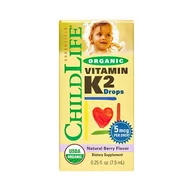 Witaminy i minerały - Child Life - Witamina K2 dla Dzieci, Organic, Natural Berry, Płyn, 7 ml - miniaturka - grafika 1